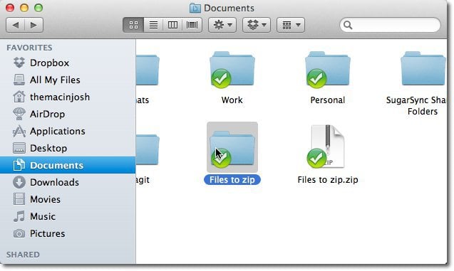 How To Create Zip Files In Two Steps on Mac OS X