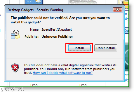 Install the gadget if you want to use it with windows 7