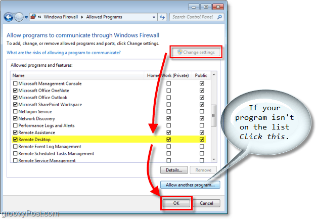 add an exception, allow a program to communicate through the windows firewall