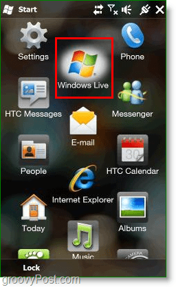 where windows live appears on your windows mobile desktop