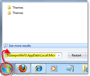 load the theme folder within your appdate and useprofile location in windows 7