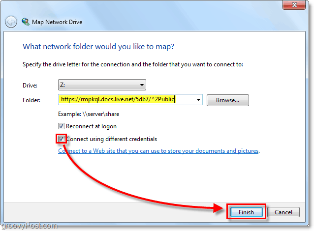 How To Map a Network Drive to Windows Live Skydrive Using Office 2010 - 74