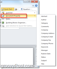 How To Guide for Using Autotext Quick Parts In Office 2010 - 67