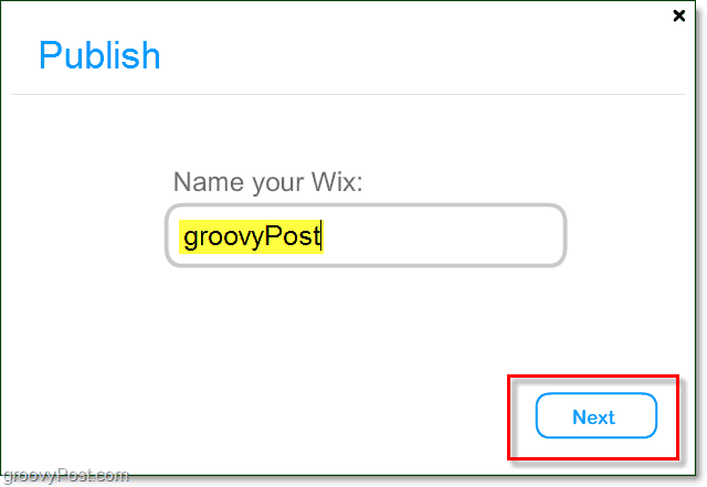 name your wix flash website