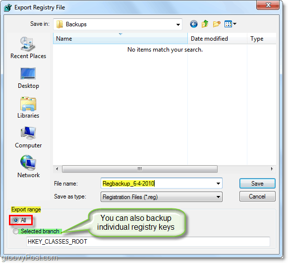 Manually Restore Windows Vista Registry Edit