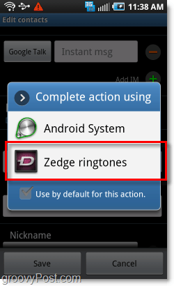 use zedge to set ringtones