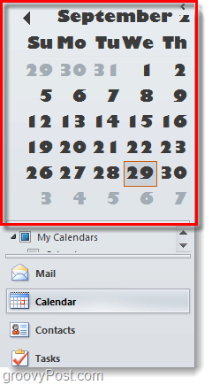 How To Change The Outlook 2010 Calendar Date Navigator Font - 20
