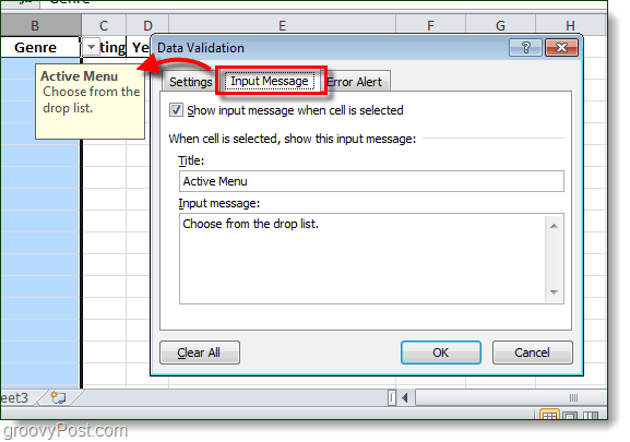 How to Add Drop Down Lists a Data Validation to Excel 2010 Spreadsheets - 89