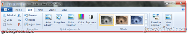 Editing Ribbon bar of Windows Live Photogallery 2011