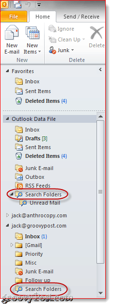 How To Create and Use Search Folders in Outlook 2010 - 35