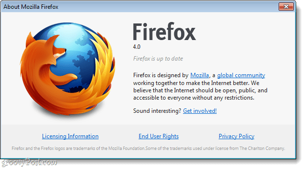 Firefox 4 is up to date