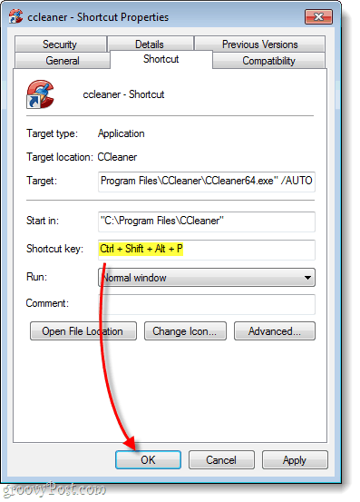 How to Create a History and Evidence Erase Button to Make CCleaner Run Quietly in the Background - 62