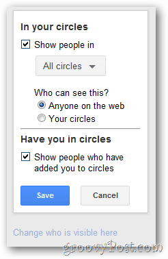 How To Customize the Google  Circle Visibility Settings - 57