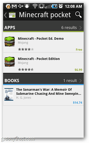 Minecraft Pocket For Android First Look