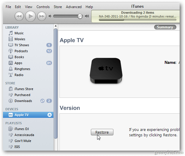 How To Update Apple TV via iTunes On a PC or Mac - 77