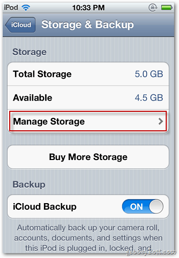 Apple iCloud  Manage App Data Backup and Storage - 39