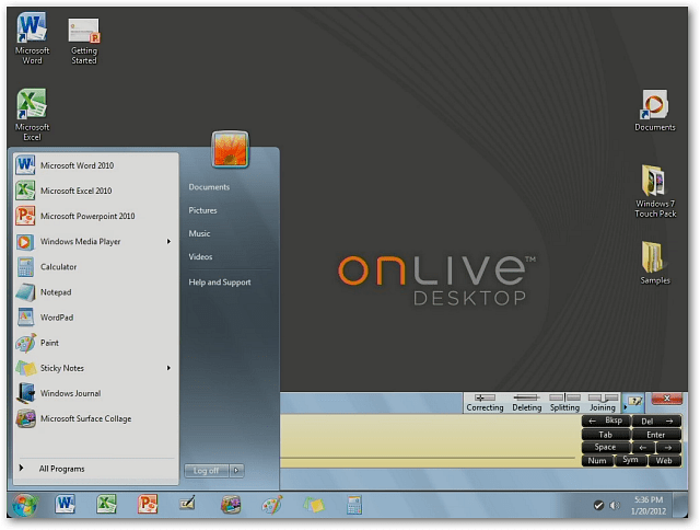 OnLive Desktop Brings Windows 7 & Office 2010 to iPad