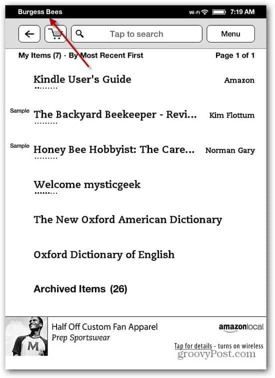 Amazon Kindle Touch  How To Rename Your Device - 44