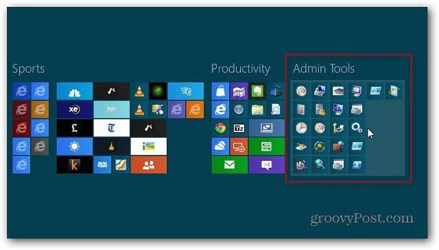 Add Administrative Tools to Windows 8 Start Screen - 7