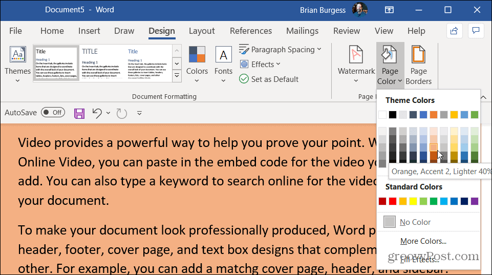 Hướng dẫn cách thay đổi màu nền tài liệu trong Word 2007 đơn giản và dễ hiểu. Hãy cùng xem hình ảnh liên quan để thực hành ngay nhé!
