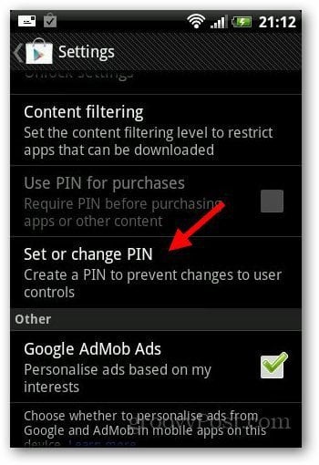 How To Add a Password to new Android App Purchases - 60