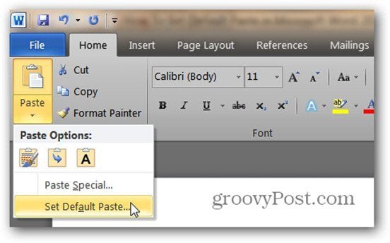 How To Set Default Paste in Microsoft Word 2010 - 36