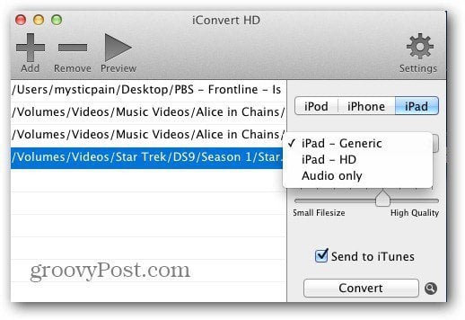 iConvert Video Files for Mac OS X and iDevices - 47