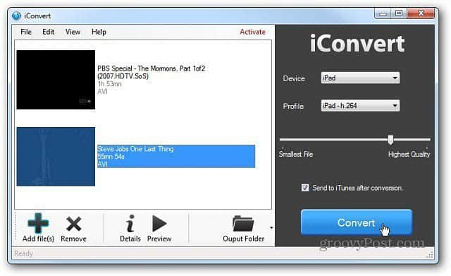 iConvert Video Files for Mac OS X and iDevices - 32