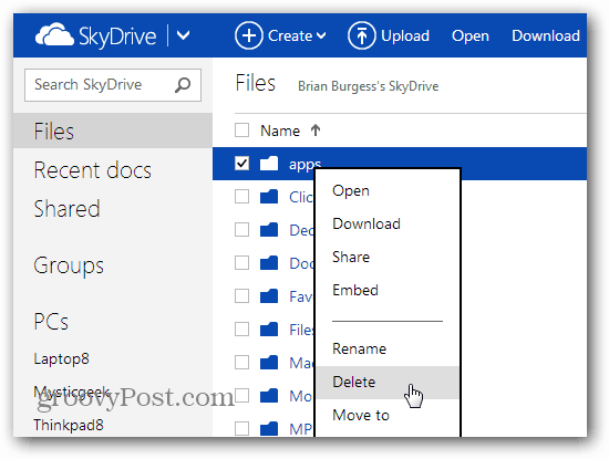 How To Use Recycle Bin in Windows SkyDrive - 56