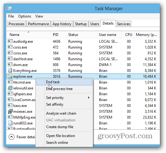 How To Restart Explorer in Windows 8   groovyPost - 92