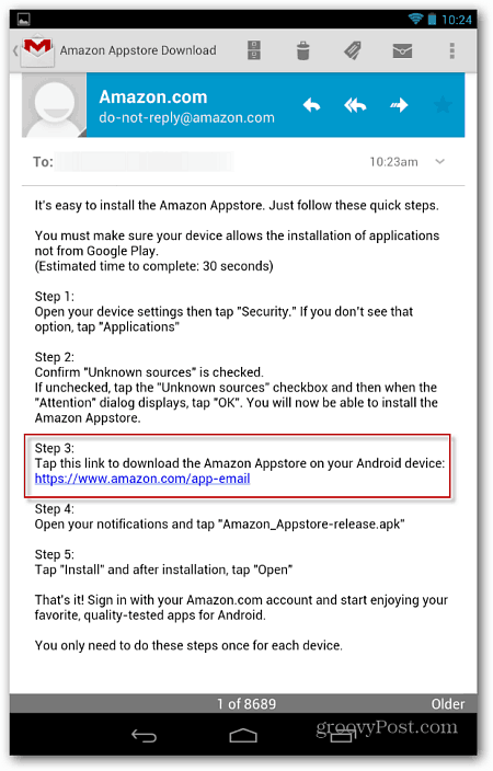 How To Install Amazon Appstore on Google Nexus 7   groovyPost - 94