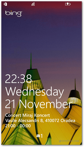 Windows Phone 8 Lock screen quick status