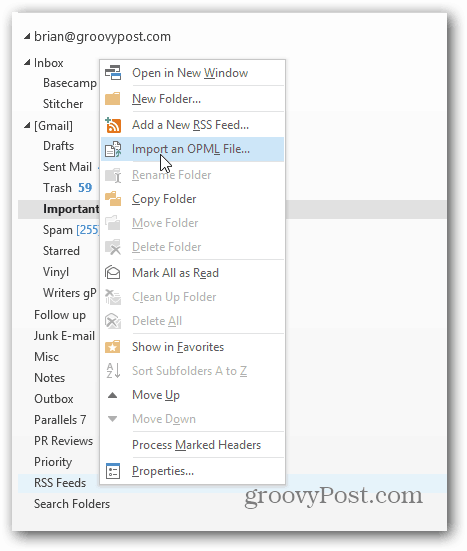 How To Import Your Google Reader Feeds to Outlook - 70