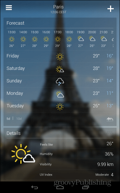 Yahoo  Weather Android App Tour - 78