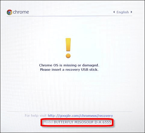 Chrome OS Missing or Damaged