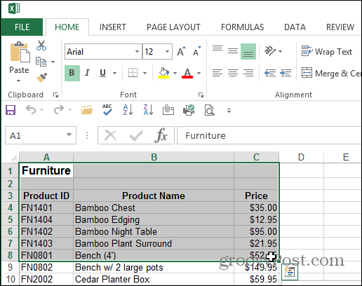 How to Print Only a Selected Area of An Excel Spreadsheet