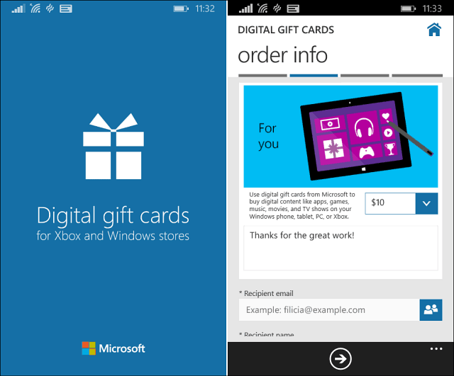 Microsoft Add Digital Gift Cards App to Windows Phone - 39