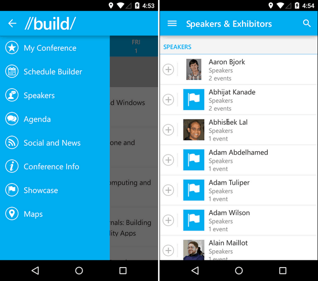 Microsoft Build Mobile App
