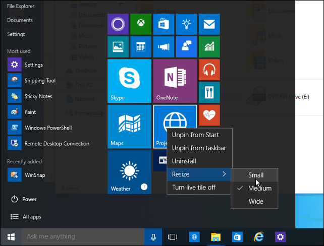 Windows 10 Tip  Make the Start Menu Space Efficient - 93