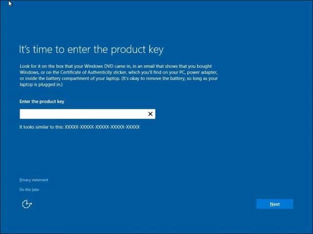 the product key you entered didnt work windows 10 pro