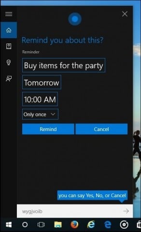 Windows 10 Cortana  Create Time  Location Based Reminders - 44