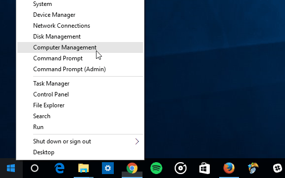 2 quick access Windows 10 Computer Management