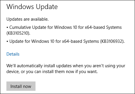 New Windows 10 Updates KB3105210   KB3106932 Available Now - 24