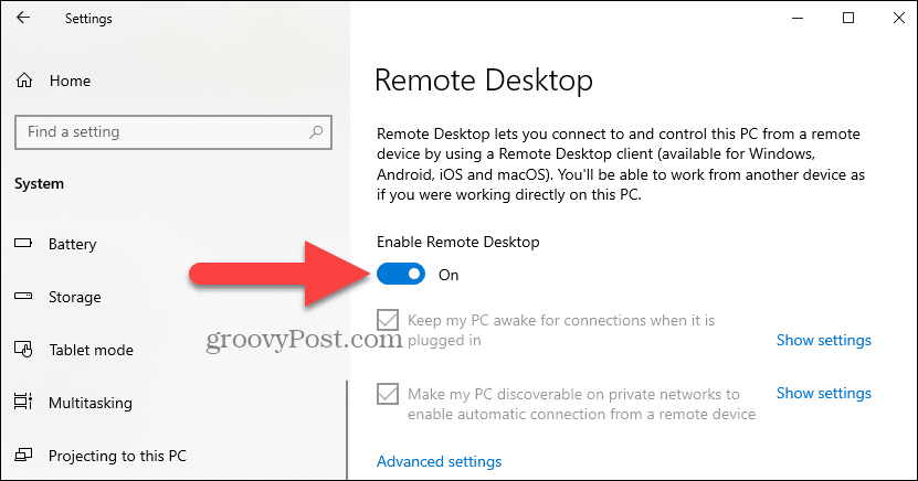 How to Enable and Use Remote Desktop for Windows 10 - 4