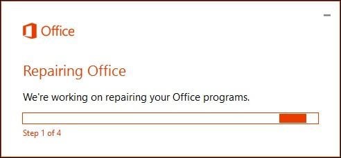 Office 365 repair 6