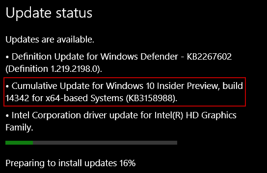 Windows 10 Update KB3158988 for Preview Build 14342 for PCs - 43