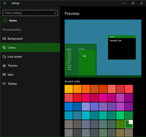 Update Windows 10 Colors in Personalization Settings - 35