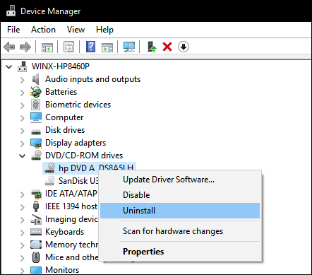 Your DVD burner is not recognized by Windows 10 ? 