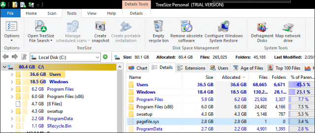 Use TreeSize to Map Hard Drive Usage and Find Huge Files on Windows 10 - 95