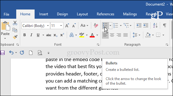 How To Add A Bullet Point In Word